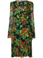 Marc Jacobs Cherries Print Wrap Dress - Green