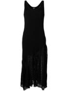 Calvin Klein 205w39nyc Ribbed Contrast Weave Dress - Black