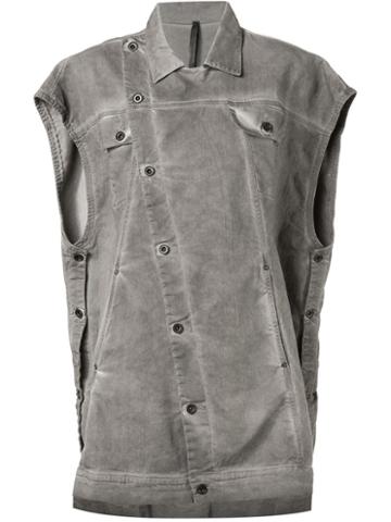 Barbara I Gongini Oversized Denim Sleeveless Shirt