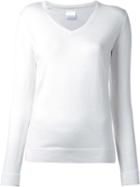 Cityshop 'city' V-neck Jumper, Women's, White, Cotton/cashmere