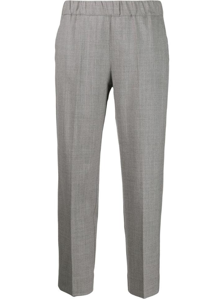 D.exterior Plain Cropped Trousers - Grey
