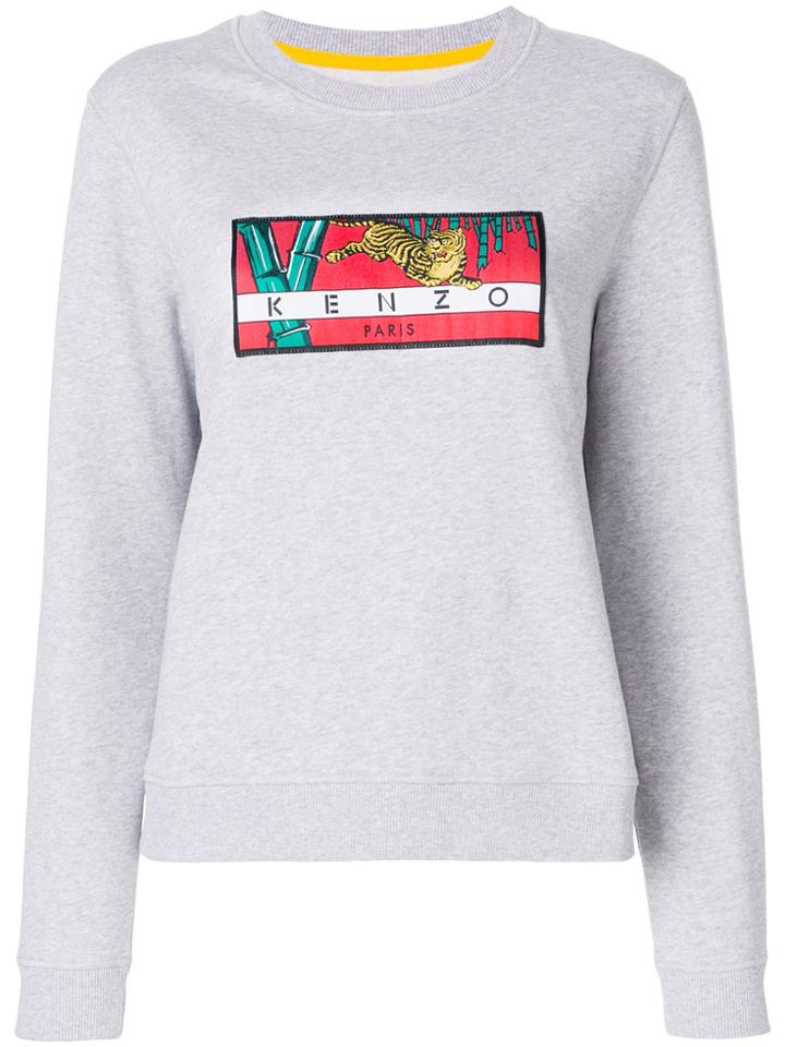 Kenzo Memento Tiger Patch Sweatshirt - Grey