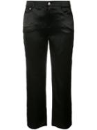 Opening Ceremony - Cropped Trousers - Women - Silk - 0, Black, Silk