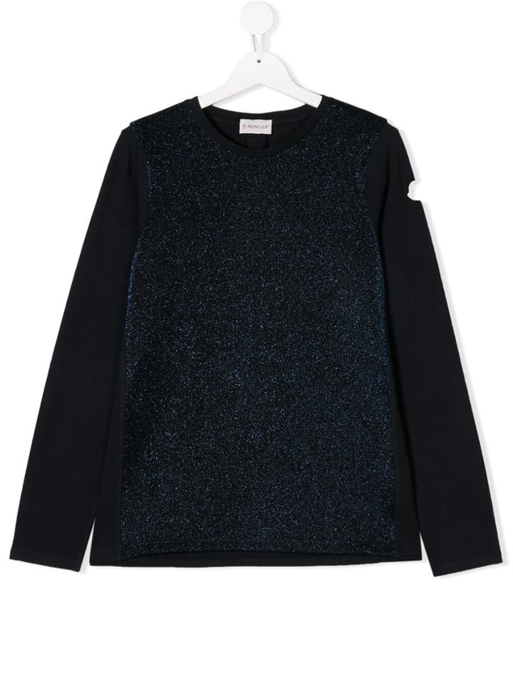 Moncler Kids Teen Round Neck Sweatshirt - Blue