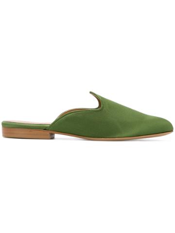 Le Monde Beryl Venetian Mules - Green
