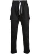 Lost Daze Flap Pocket Drawstring Trousers - Black