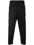 Neil Barrett Dropped Crotch Cropped Trousers - Black
