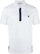 Alexander Mcqueen Striped Placket Polo Shirt, Men's, Size: Small, White, Cotton
