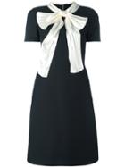 Gucci Bow Collar Dress, Women's, Size: 44, Black, Silk/acetate/wool