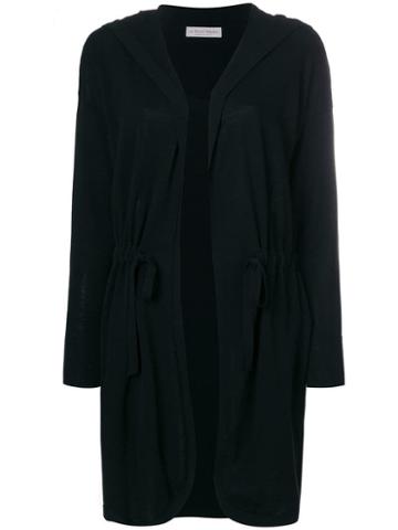 Le Tricot Perugia Hooded Longline Cardigan - 999 Black