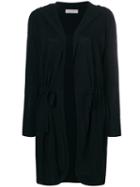 Le Tricot Perugia Hooded Longline Cardigan - 999 Black