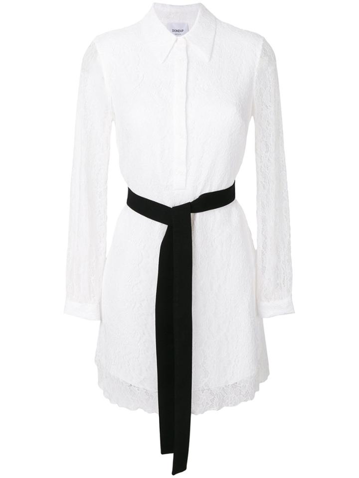 Dondup Lace Shift Dress - White