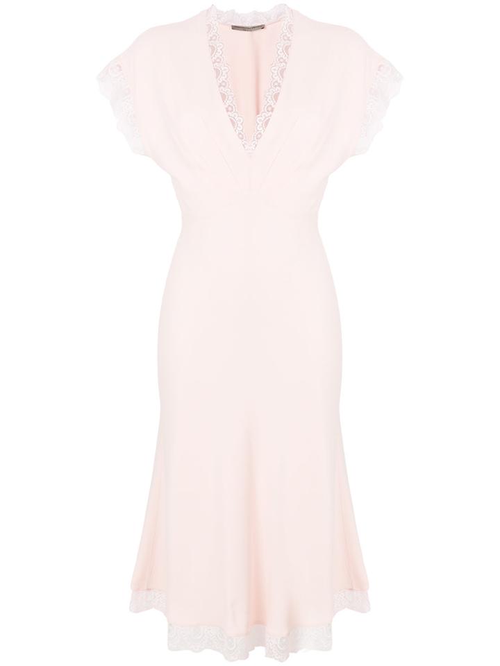 Ermanno Scervino Lace Trim Dress - Pink & Purple