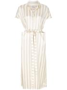 Co Short-sleeve Striped Dress - White