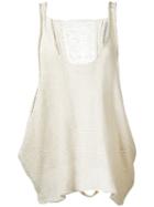 Stella Mccartney Distressed Back Vest, Women's, Size: 42, Nude/neutrals, Linen/flax