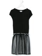 Dkny Kids - Pleated Skirt T-shirt Dress - Kids - Cotton/polyester/viscose - 12 Yrs, Black