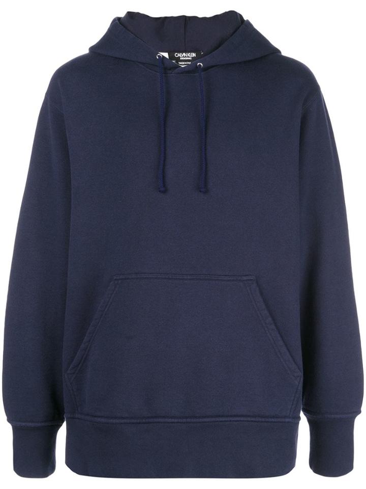 Calvin Klein 205w39nyc Oversized Brand Hoodie - Blue