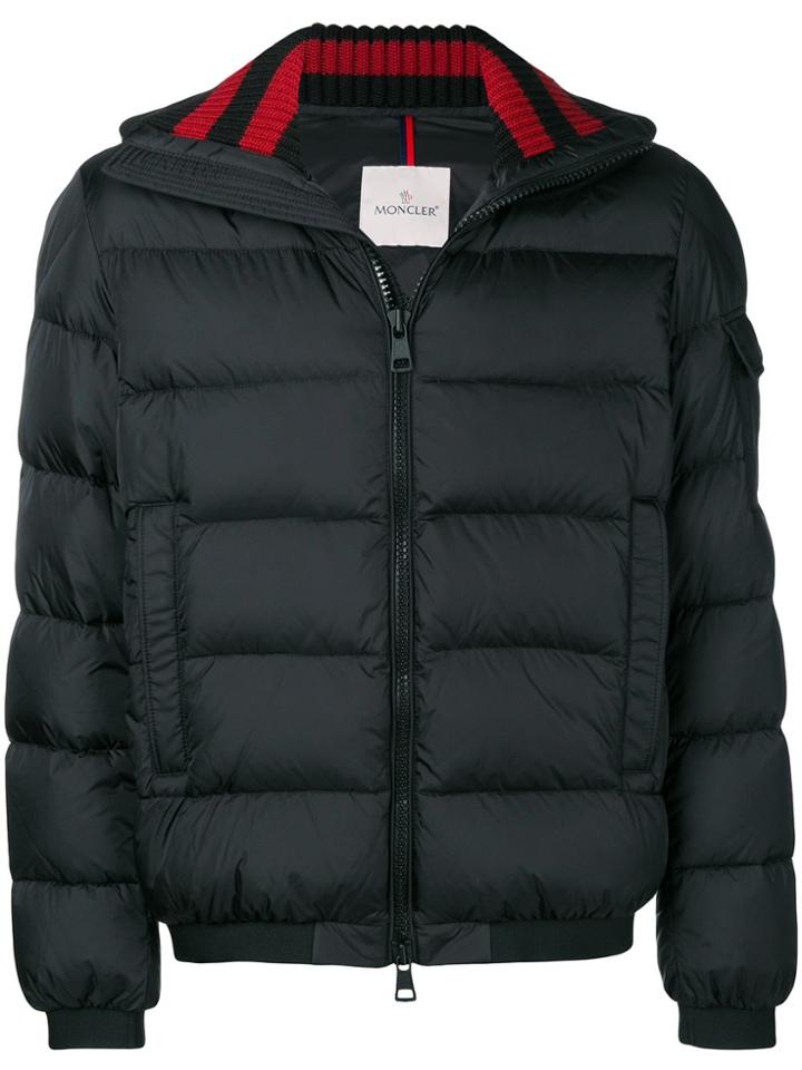 Moncler Classic Brand Padded Jacket - Black