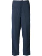Nuur - Side Stripe Trousers - Men - Cotton/linen/flax/viscose - 48, Blue, Cotton/linen/flax/viscose