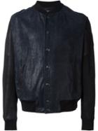Drome Bomber Jacket, Men's, Size: M, Blue, Leather/viscose/polyester