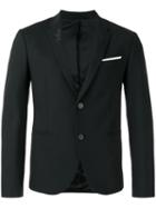 Neil Barrett Suit Jacket, Men's, Size: 48, Black, Polyester/virgin Wool/spandex/elastane