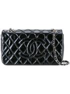 Chanel Vintage Quilted Cc Double Chain Bag - Black