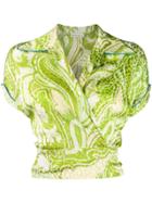 Etro Paisley Embroidered Blouse - Green