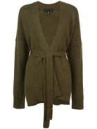 Nili Lotan Belted Fitted Cardigan - Green