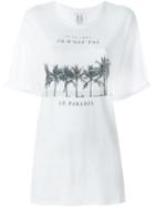 Zoe Karssen Palm Tree Print T-shirt, Women's, Size: Xs, White, Modal/cotton
