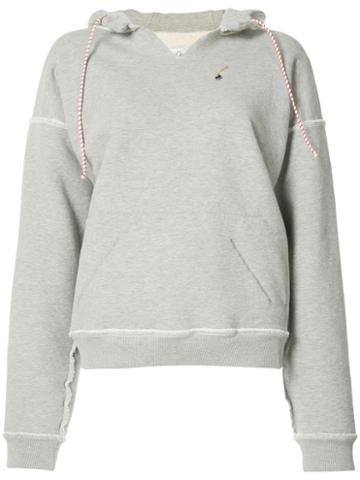 L'equip - Inverted Seam Hoodie - Women - Cotton - S, Grey, Cotton