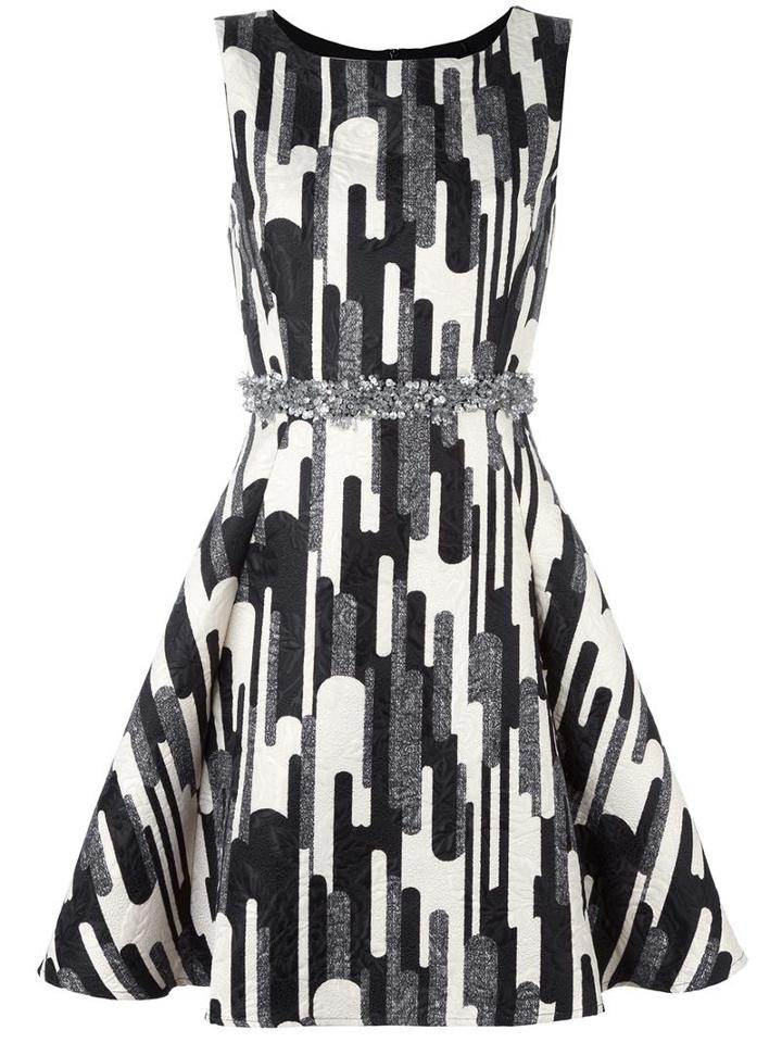 Blugirl Printed Mini Dress, Women's, Size: 42, Black, Polyester/cotton