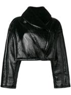 Drome Cropped Biker Jacket - Black