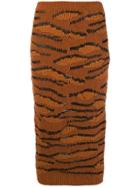 Stella Mccartney Tiger Knit Pencil Skirt - Brown