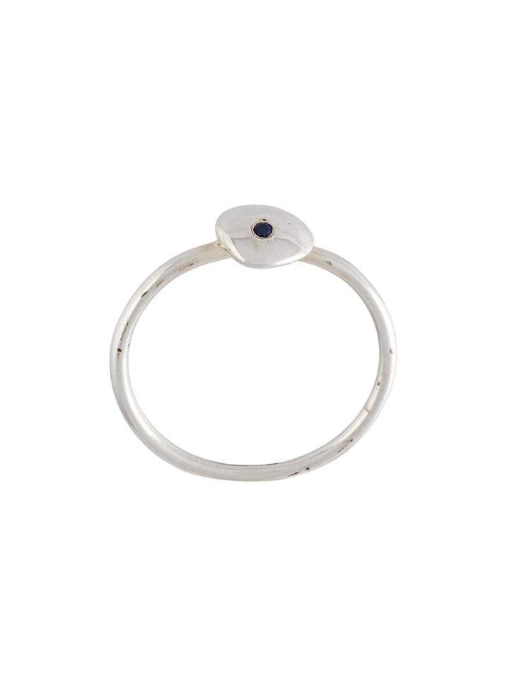 Natasha Collis Medium Sapphire Nugget Ring, Women's, Size: 55, Metallic, Sterling Silver/sapphire