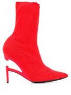 Unravel Project Cut-detail Pointed Boots - Red