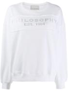 Philosophy Di Lorenzo Serafini Embellished Logo Sweatshirt - White