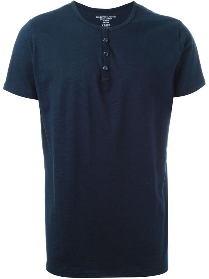 Majestic Filatures Grandad Collar T-shirt