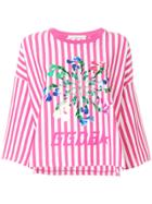Golden Goose Deluxe Brand Striped Print T-shirt - Pink & Purple