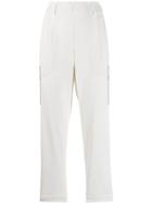 Brunello Cucinelli High-waisted Trousers - White