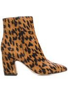 Sam Edelman Leopard Print Boots - Brown