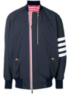 Thom Browne 4-bar Oversized Nylon Blouson - Blue