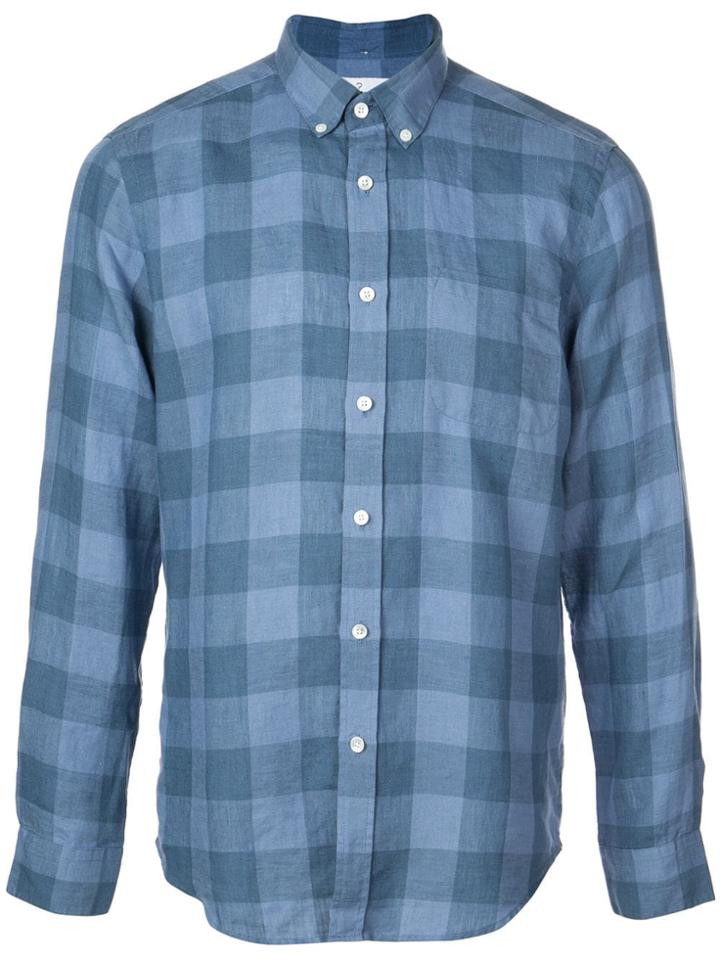 Portuguese Flannel Checked Button-down Shirt - Blue