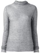 Kristensen Du Nord Roll Neck Jumper, Women's, Size: 1, Grey, Silk/cashmere