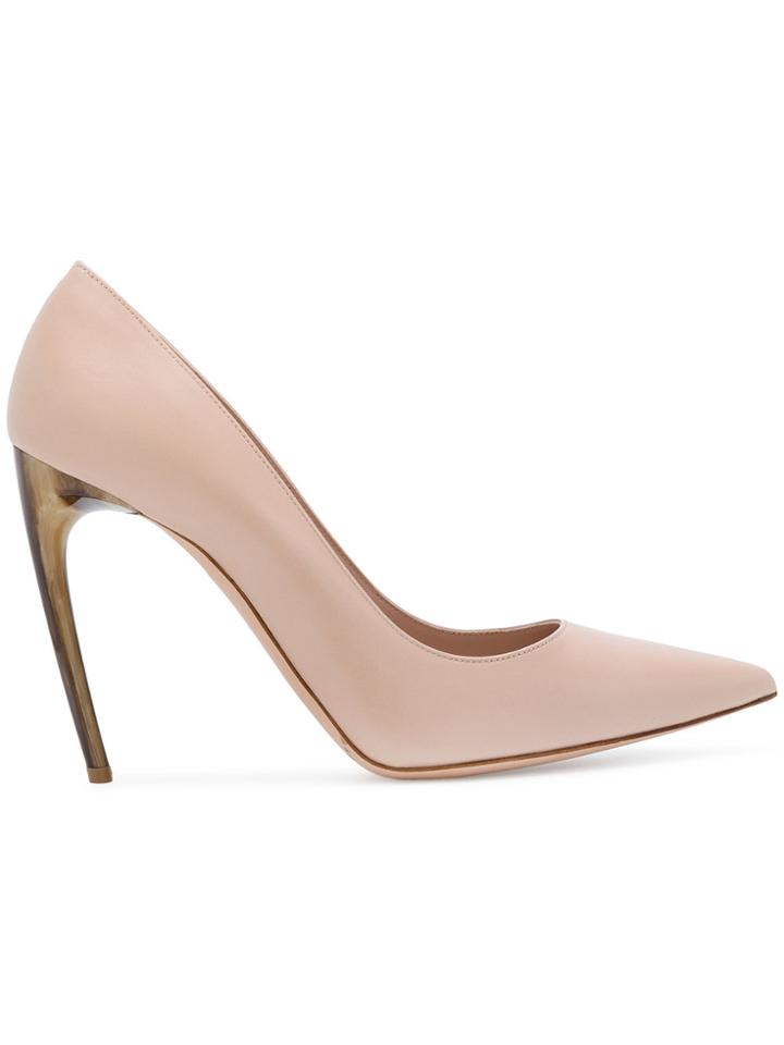 Alexander Mcqueen Horn Heel Pumps - Nude & Neutrals