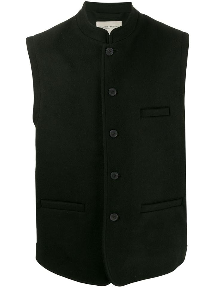 Holland & Holland Fitted Collared Waistcoat - Green