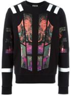 Les Hommes Urban Graphic Print Sweatshirt, Men's, Size: S, Black, Cotton