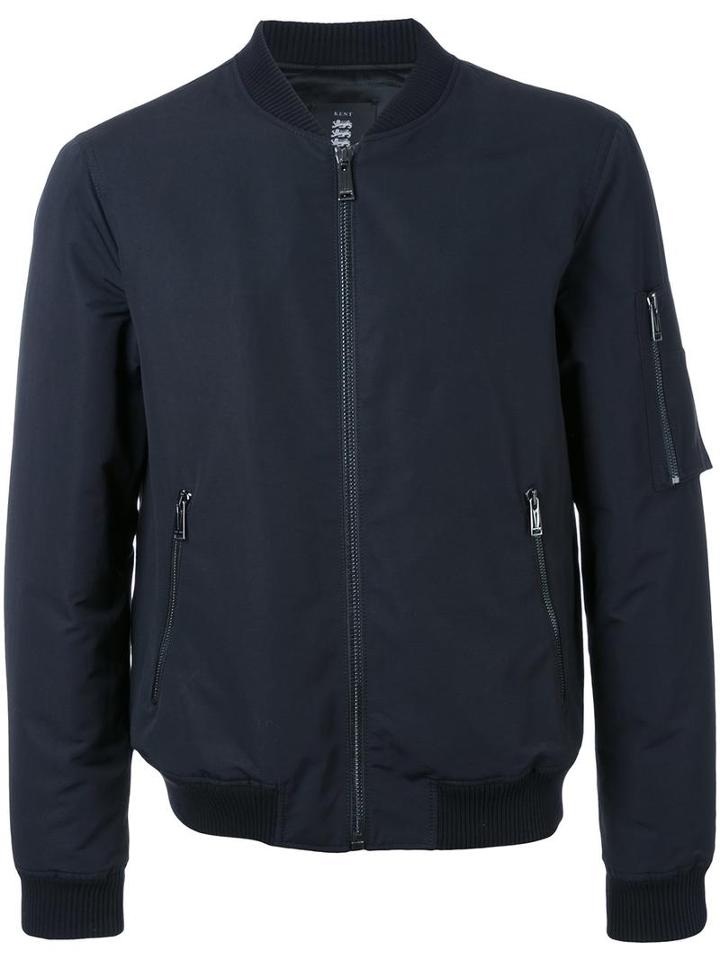 Kent & Curwen Padded Bomber Jacket, Men's, Size: Xl, Black, Cotton/polyamide