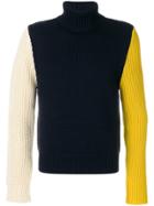 Calvin Klein 205w39nyc Ribbed Colour Block Sweater - Blue