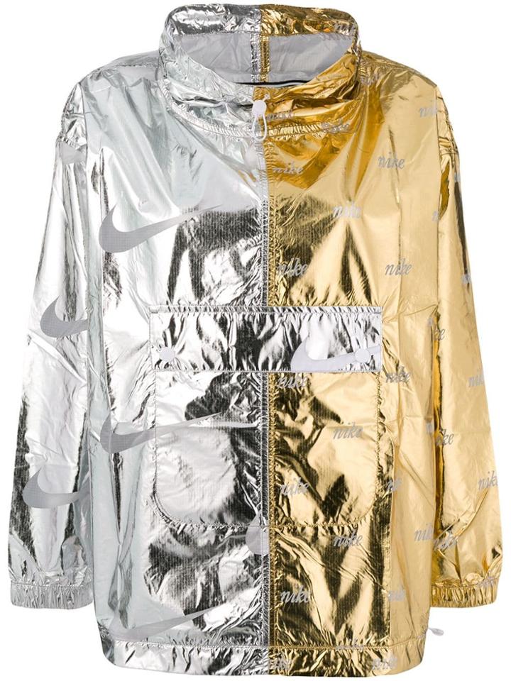 Nike Two-tone Metallic Windbreaker - Gold