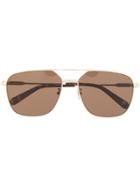 Brioni Aviator Frame Sunglasses - Gold